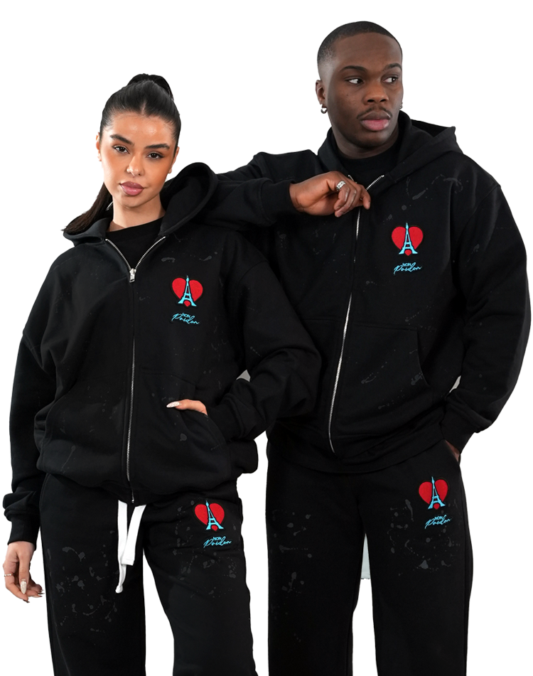 Saint Zip Hoodie Black