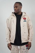 Saint Zip Hoodie Beige