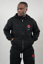 Saint Zip Hoodie Black