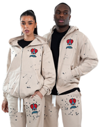 Saint Zip Hoodie Beige